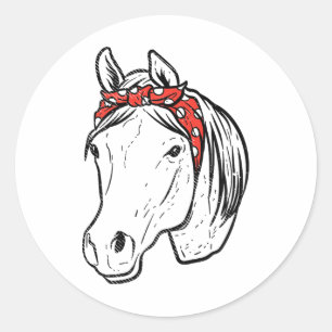 Paard Bandana Paardrijden Equestrian Girls WO Ronde Sticker