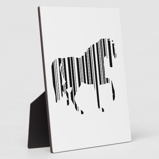 PAARD BAR CODE Zebra Barcode Patroon Ontwerp Fotoplaat (Zijkant)