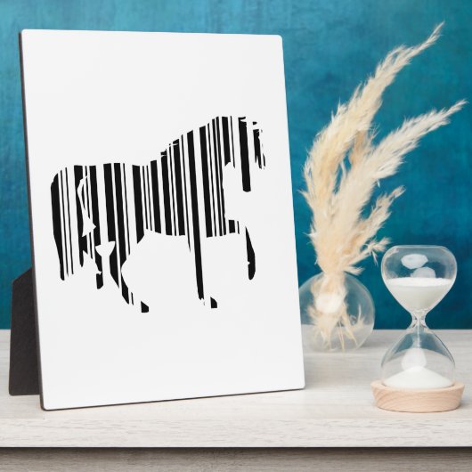 PAARD BAR CODE Zebra Barcode Patroon Ontwerp Fotoplaat (Zijkant)