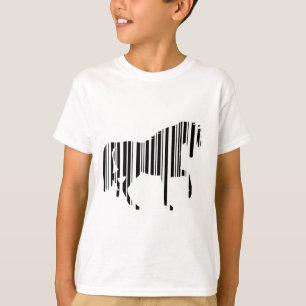 PAARD BAR CODE Zebra Barcode Patroon Ontwerp T-shirt