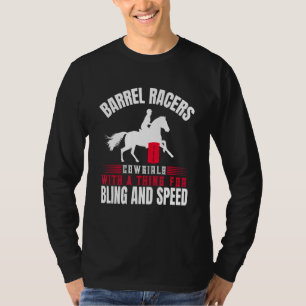 Paard Barrel Racing Cowgirl Met Een Ding Voor Blin T-shirt