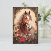  paard bedankkaart (Staand voorkant)