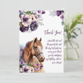 Paard Bedankt Purple Flowers (Staand voorkant)