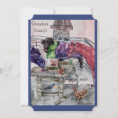 Paard behandelt label feestdagenkaart (Voorkant)