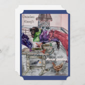 Paard behandelt label feestdagenkaart (Voorkant / Achterkant)