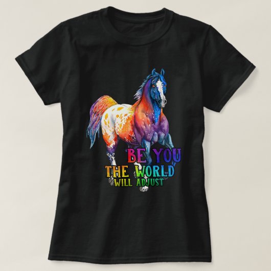 Paard ben jij de wereld zal aanpassen t-shirt (Design voorkant)