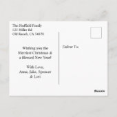 Paard bij een Boerderij Kerst Gepersonaliseerd Briefkaart (Achterkant)