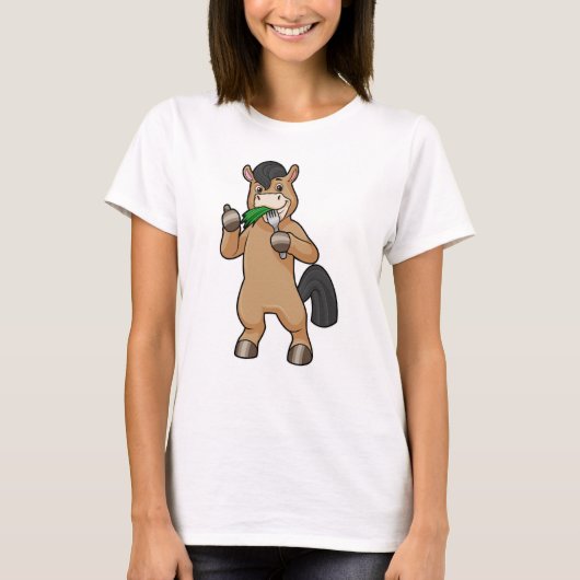 Paard bij het Eaten Vegan T-shirt (Voorkant)
