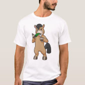 Paard bij het Eaten Vegan T-shirt (Voorkant)