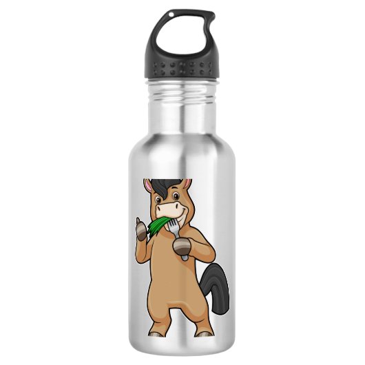 Paard bij het Eaten Vegan Waterfles (Voorkant)