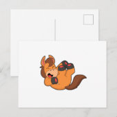 Paard bij het lachen briefkaart (Voorkant / Achterkant)