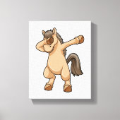 Paard bij Hip Hop Dance Dab Canvas Afdruk (Voorkant)