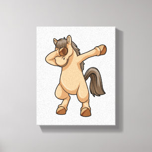 Paard bij Hip Hop Dance Dab Canvas Afdruk