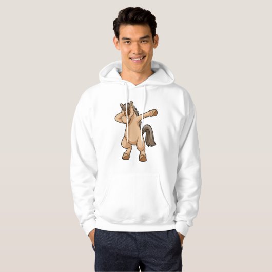 Paard bij Hip Hop Dance Dab Hoodie (Voorkant volledig)