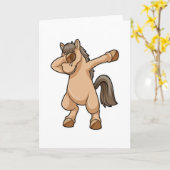 Paard bij Hip Hop Dance Dab Kaart (Gele Bloem)