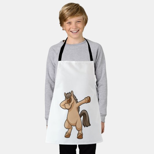 Paard bij Hip Hop Dance Dab Schort (Gedragen)