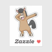 Paard bij Hip Hop Dance Dab Sticker (Vel)