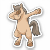 Paard bij Hip Hop Dance Dab Sticker (Voorkant)