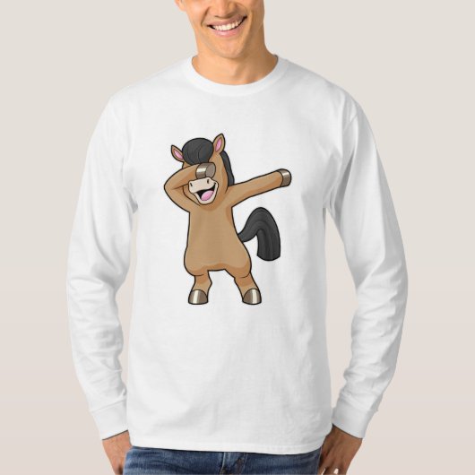 Paard bij Hip Hop Dance Dab T-shirt (Voorkant)