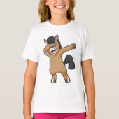 Paard bij Hip Hop Dance Dab T-shirt (Voorkant)