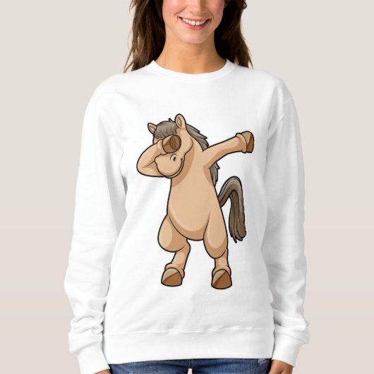 Paard bij Hip Hop Dance Dab Trui (Voorkant)