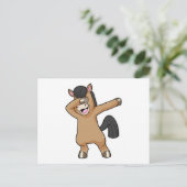 Paard bij Hip Hop Dans Dab Briefkaart (Staand voorkant)