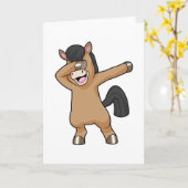 Paard bij Hip Hop Dans Dab Kaart (Gele Bloem)