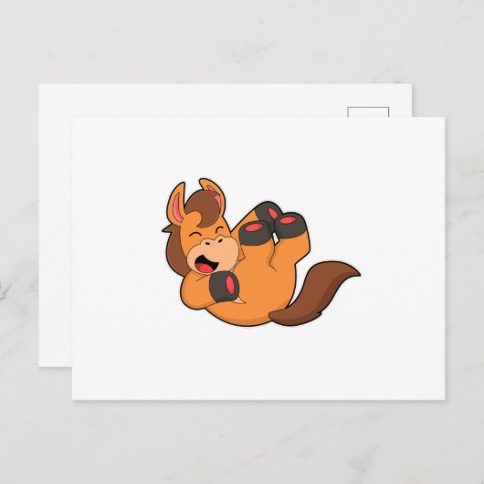 Paard bij Lachend Briefkaart (Voorkant / Achterkant)