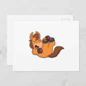 Paard bij Lachende Briefkaart (Voorkant / Achterkant)