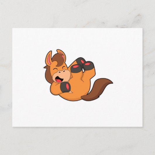 Paard bij Lachende Briefkaart (Voorkant)