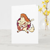 Paard bij muziek met gitaar kaart (Gele Bloem)