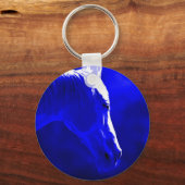 paard bij nacht - paard in maanlicht sleutelhanger (Voorkant)