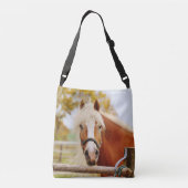 Paard bij poort crossbody tas (Achterkant)
