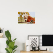 Paard bij poort poster (Thuiskantoor)