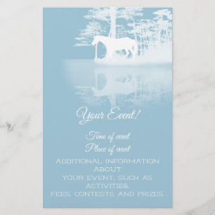 Paard bij schemerlicht flyer