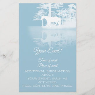 Paard bij schemerlicht flyer