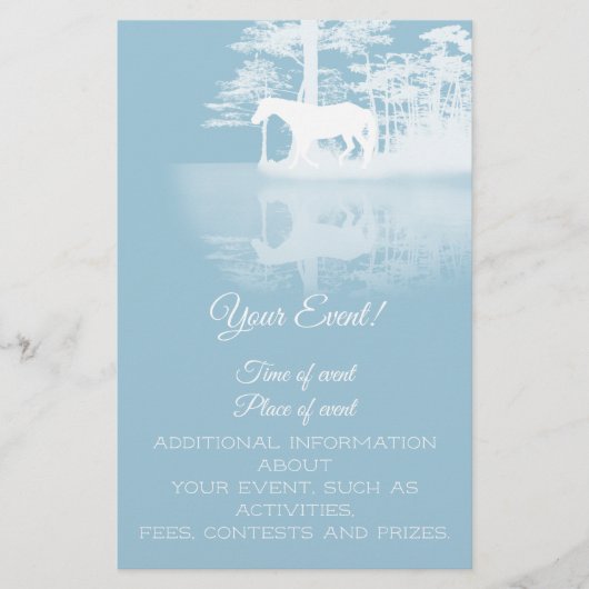 Paard bij schemerlicht flyer (Voorkant)