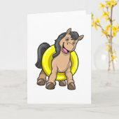 Paard bij strand met draaiende ring kaart (Gele Bloem)