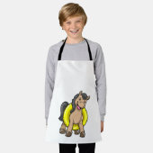 Paard bij strand met draaiende ring schort (Gedragen)