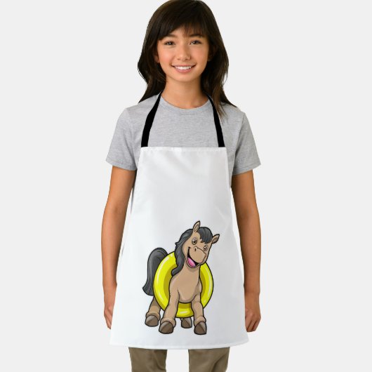 Paard bij strand met draaiende ring schort (Insitu)