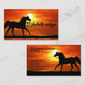 Paard bij Sunset Silhouette Visitekaartje (Voorkant / Achterkant)