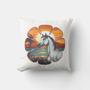 Paard bij zonsondergang kussen
