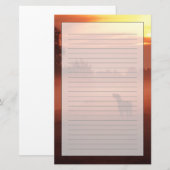 Paard bij zonsopgang briefpapier (Voorkant / Achterkant)