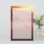 Paard bij zonsopgang briefpapier (Staand voorkant)