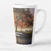 Paard bij zonsopgang met vers latte mok (Rechts)