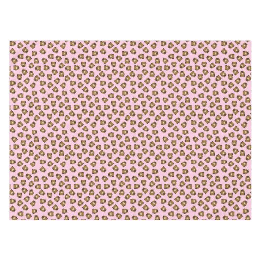 Paard Birthday Party roze Tafelkleed (Voorkant (Horizontaal))