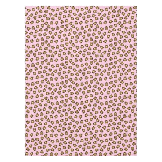 Paard Birthday Party roze Tafelkleed (Voorkant)