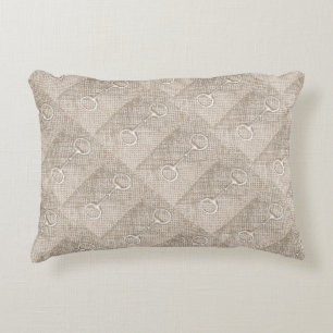 Paard Bits Patroon Paardenstal Decor Nuetrals Accent Kussen