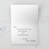 Paard (blauw) ~ Kerst Kaart (Binnen)