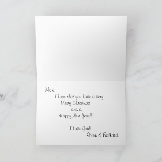 Paard (blauw) ~ Kerst Kaart (Binnen)